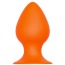 Анальная пробка Bootyful Silicone Plug With Suction Cup 7 см, оранжевая - Фото №1