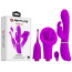 Вибратор с 4 насадками Pretty Love Thrill Kit, фиолетовый - Фото №9