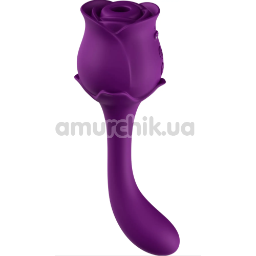 Симулятор орального секса для женщин с вибрацией Boss Series Rose, фиолетовый