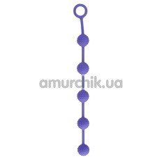 Анальная цепочка Delight Throb с пупырышками, 25 см фиолетовая - Фото №1