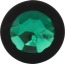 Анальная пробка с зеленым кристаллом SWAROVSKI Zcz, черная - Фото №2