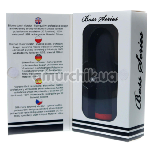 Клиторальный вибратор Boss Series Silicone Touch Vibrator, черный