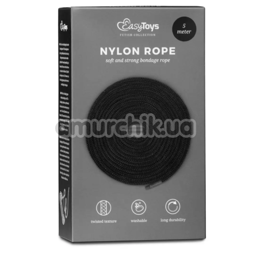Мотузка Easy Toys Nylon Rope 5 м, чорна