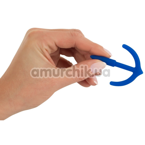 Уретральная вставка Penis Plug Sperm Stopper дугообразная, синяя