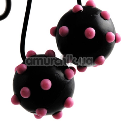 Вагинальные шарики Joanna Angel's Spiked Duotone Balls, черные