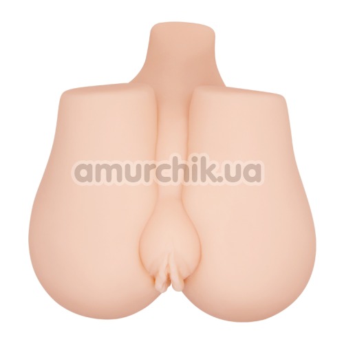 Искусственная вагина и анус с вибрацией Crazy Bull Vagina And Anal 113Z-1, телесная