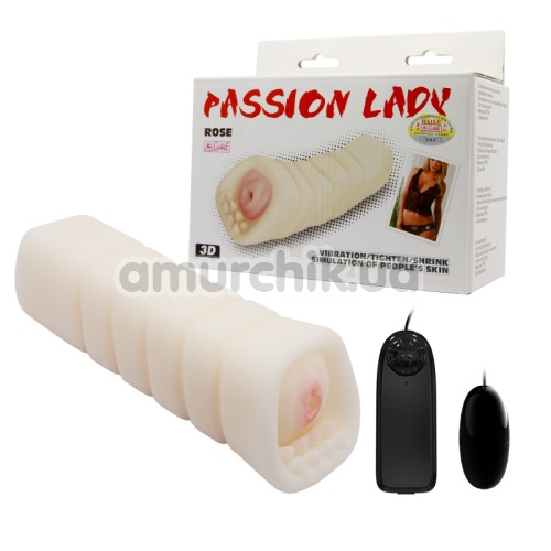 Искусственная вагина с вибрацией Passion Lady Rose 009161, белая