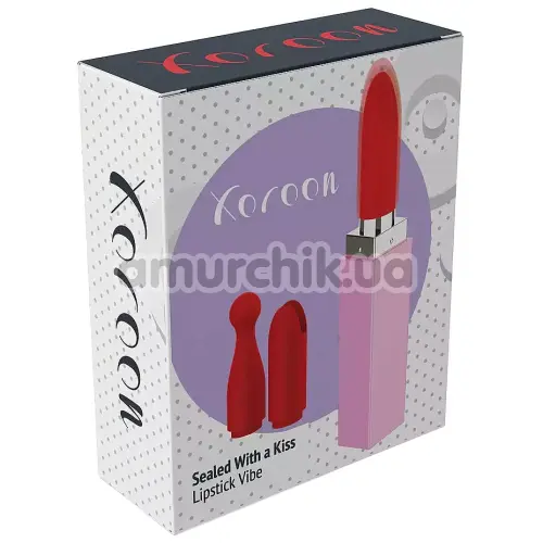 Клиторальный вибратор Xocoon Sealed With A Kiss Lipstick Vibe, красно-розовый