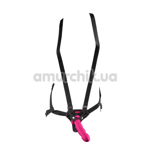 Страпон Dillio 6 Inch Strap-On Suspender Harness Set, розовый - Фото №1