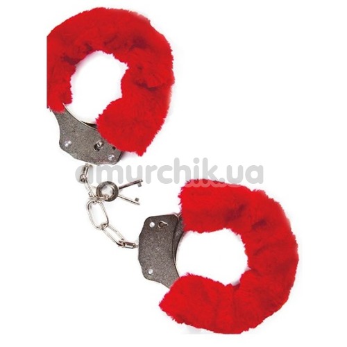 Наручники MAI No.38 Metal Furry HandCuffs, красные