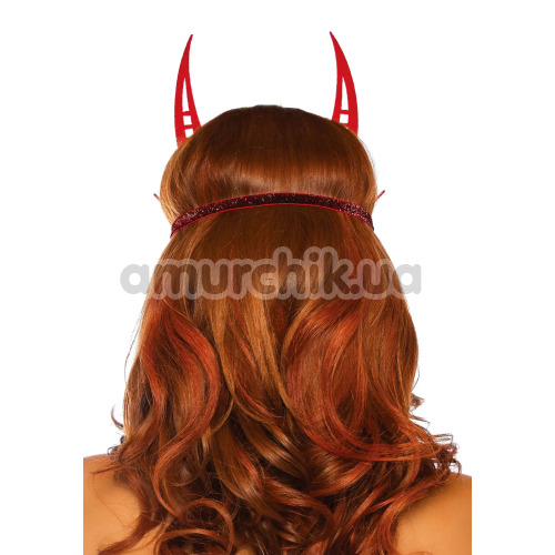 Маска Leg Avenue Glitter Die Cut Devil Masquerade Mask, красная
