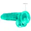 Фалоімітатор Realrock Crystal Clear Dildo Realistic 8, зелений - Фото №4