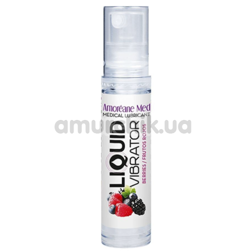Лубрикант с эффектом вибрации Amoreane Med Liquid Vibrator Berries - ягоды, 10 мл