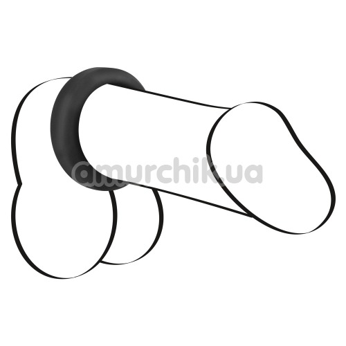 Эрекционное кольцо Black Velvets Cock Ring 3.8 см, чёрное