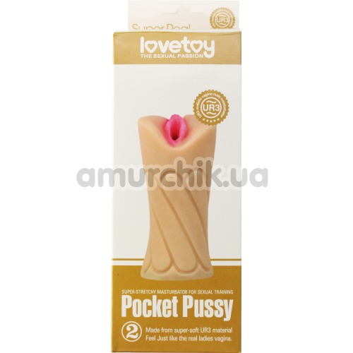 Искусственная вагина с вибрацией Lovetoy Pocket Pussy, телесная