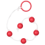 Анальные шарики Small Anal Beads, красные - Фото №1