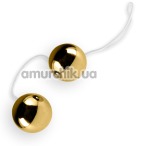 Вагинальные шарики Vibratone Unisex Duo Balls золотые - Фото №1