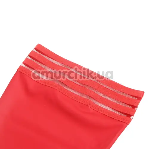 Чулки Star Night Stockings Striped Trim, красные