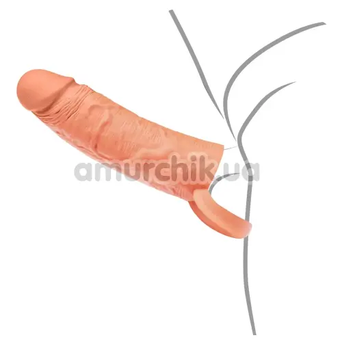 Насадка на пеніс Hidden Desire Inferno Sleeves Penis Sleeve With Ring 18 см, тілесна