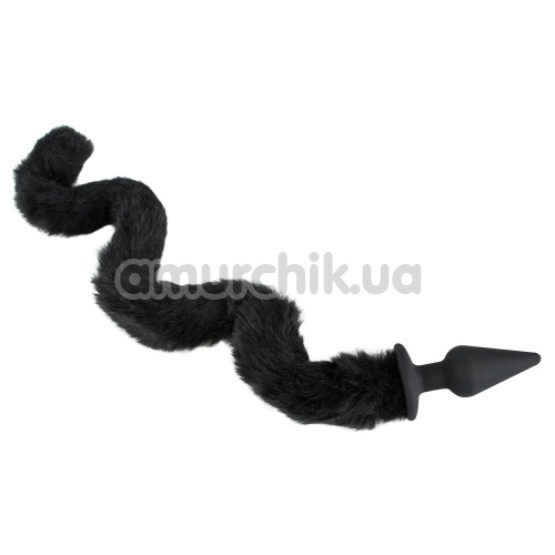 Анальная пробка с черным хвостом Bad Kitty Naughty Toys Plug and Tail