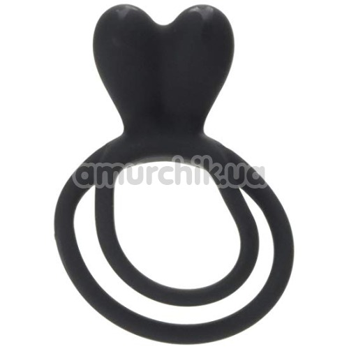 Эрекционное кольцо Malesation Bunny Cock Ring, чёрное - Фото №1