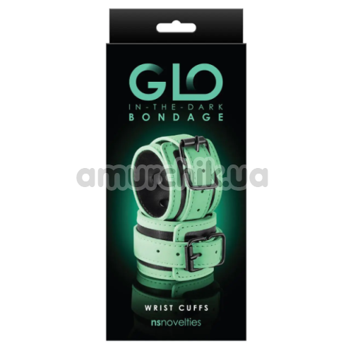 Наручники Glo Bondage Wrist Cuffs, черные