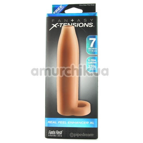 Насадка на пенис Real Feel Enhancer XL, телесная