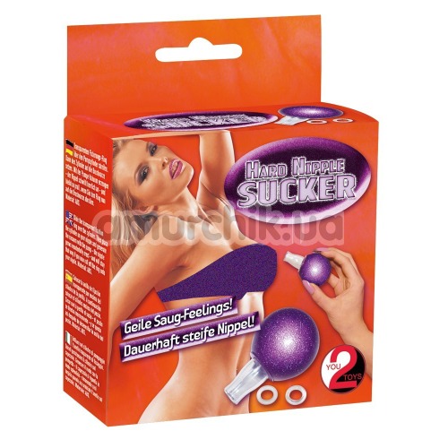 Вакуумный стимулятор для сосков Hard Nipple Sucker, фиолетовые