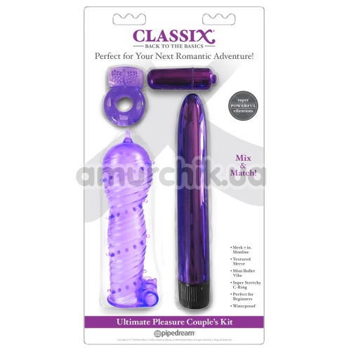 Набор из 4 игрушек Classix Ultimate Pleasure Couples Kit, фиолетовый