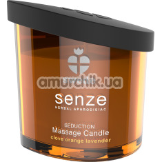 Свеча для массажа Senze Seduction Massage Candle - гвоздика/апельсин/лаванда, 150 мл - Фото №1