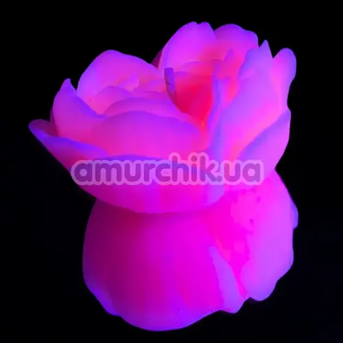 Свеча в виде розы GlowKink М - светится в темноте, розовая