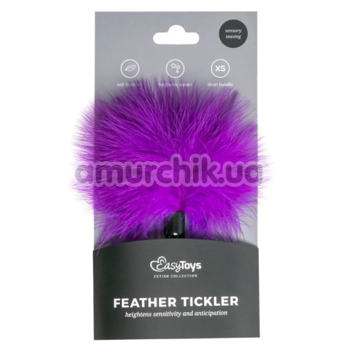 Перышко для ласк Easy Toys Feather Tickler XS, фиолетовое