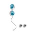 Вагінальні кульки OVO L1, біло-блакитні - Фото №7