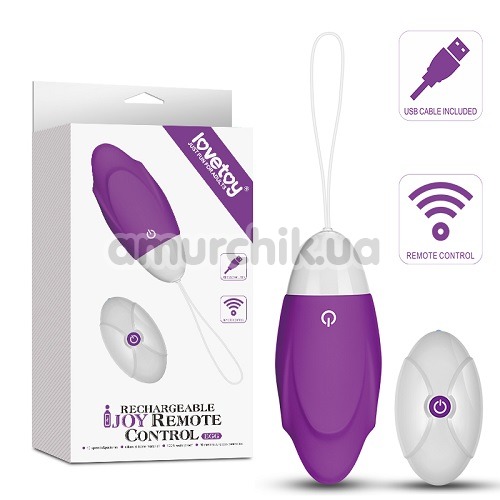 Виброяйцо Lovetoy Rechargeable Joy Remote Control Egg, фиолетовое