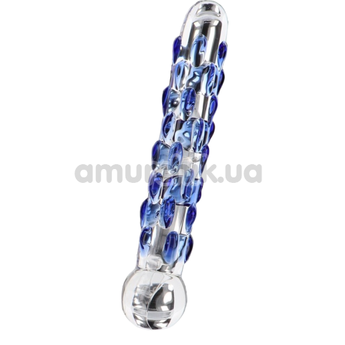 Фаллоимитатор Glass Worxx Diamond Dazzler, голубой