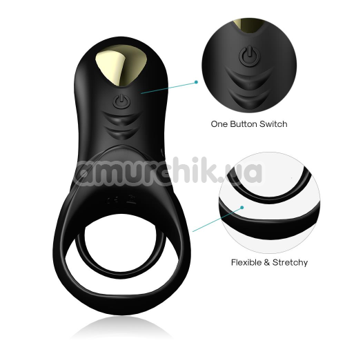 Виброкольцо для члена Penis Ring Ranger, черное