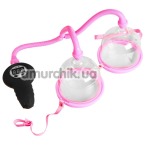 Вакуумная помпа для увеличения груди Breast Pump, розовая - Фото №1