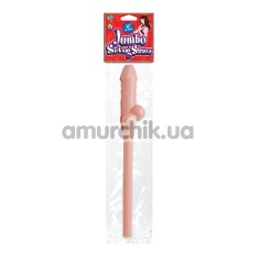 Коктейльная трубочка в форме пениса Jumbo Sucking Straw телесная - Фото №1