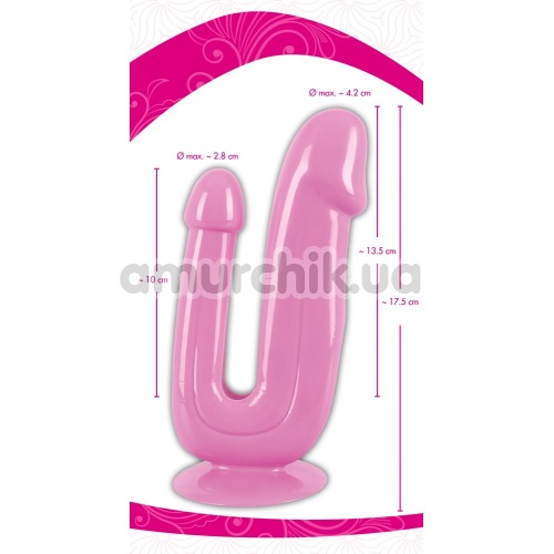 Анально-вагинальный фаллоимитатор Duo Dildo, розовый