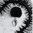 Анальная пробка с черным хвостом Fierce Euphoria Frolics, серебряная - Фото №4