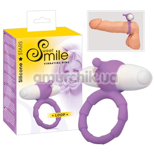 Виброкольцо Smile Loop Vibrating Ring, фиолетовое