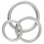 Набор из 3 эрекционных колец Metallic Silicone Cock Ring Set, серебряный - Фото №3