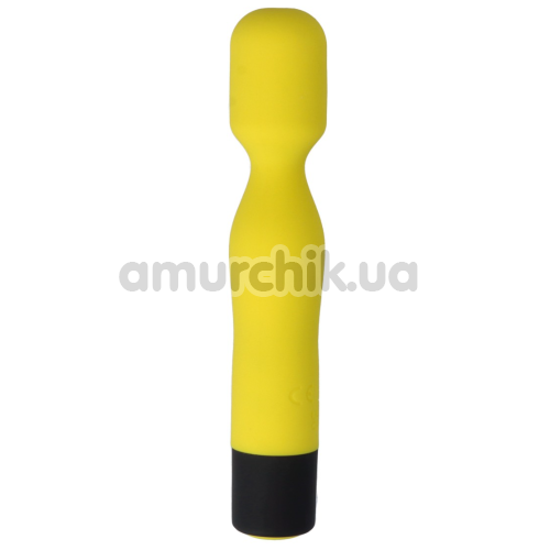 Универсальный вибромассажер Virgite Fluo Mini Wand Vibe F4, желтый - Фото №1