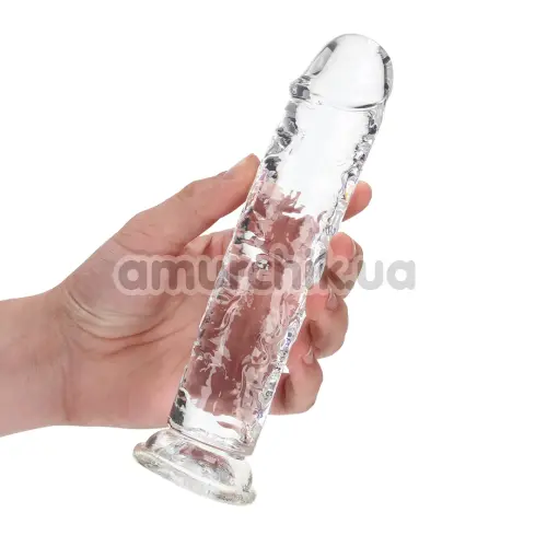 Фалоімітатор Realrock Crystal Clear Dildo Straight 7, прозорий