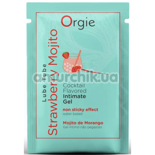 Оральный лубрикант Orgie Strawberry Mojito - клубничный мохито, 2 мл