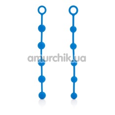 Набор анальных цепочек Posh Silicone “O” Beads, голубой - Фото №1