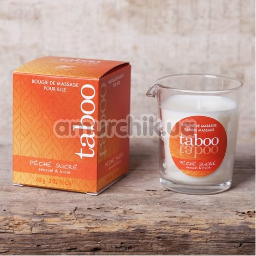 Массажная свеча Taboo Peche Sucre - персик, 60 мл