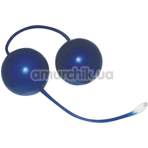 Вагинальные шарики Blue Ecstasy Latex Love Balls, синие - Фото №1