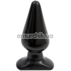 Анальная пробка Classic Butt Plug большая, черная - Фото №1