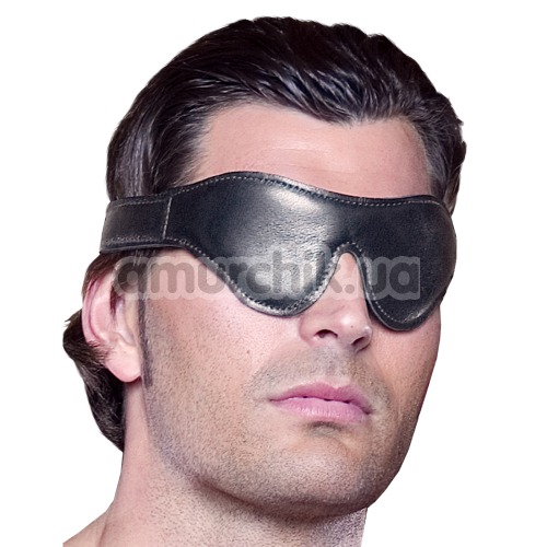 Маска на глаза Sportsheets Manbound Leather Blindfold черная